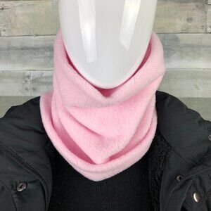 light pink neck gaiter neck warmer fleece Scarf Tube Earmuff Gator Cowl Turtle